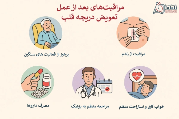 مراقبتهای بعد از عمل تعویض دریچه قلب در منزل